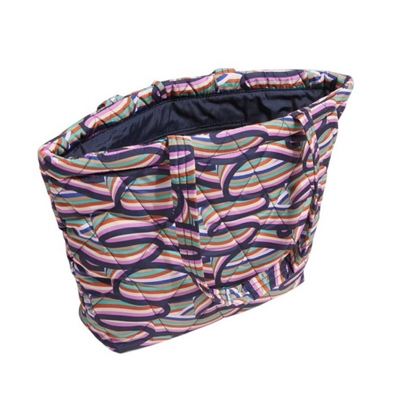 Vera Bradley Outlet Small East West Tote, ultralight Retro Ribbon, NWT - Picture 3 of 7